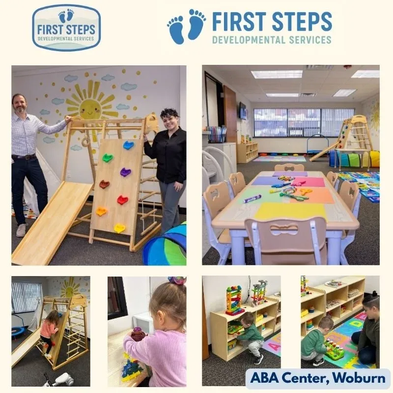 Child engaged in 1:1 ABA therapy at First Steps Developmental Services