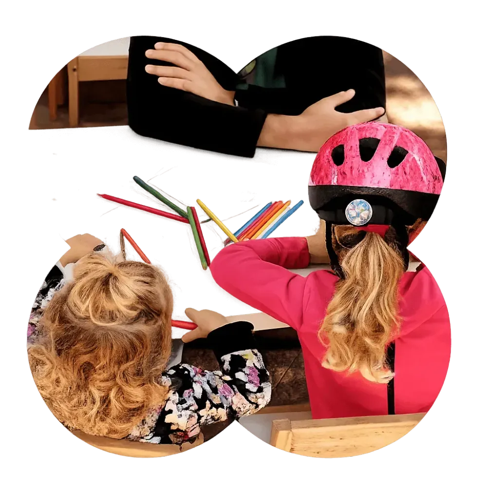 Children in a group learning setting supported by First Steps ABA therapy